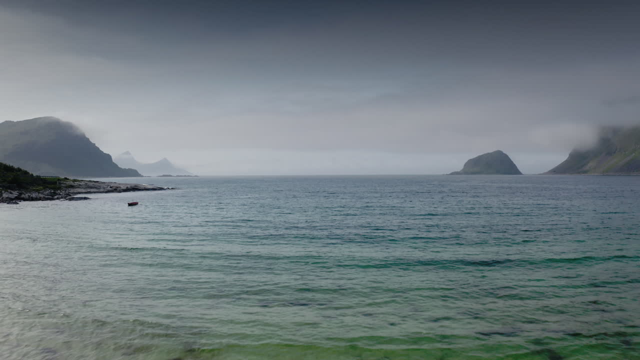 Lofoten Islands aerial landscape