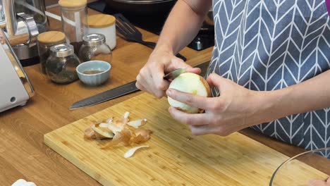 peeling an onion