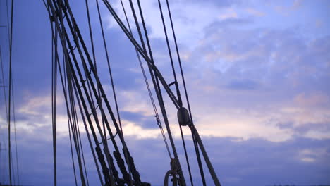 antique sailing ship at dawn