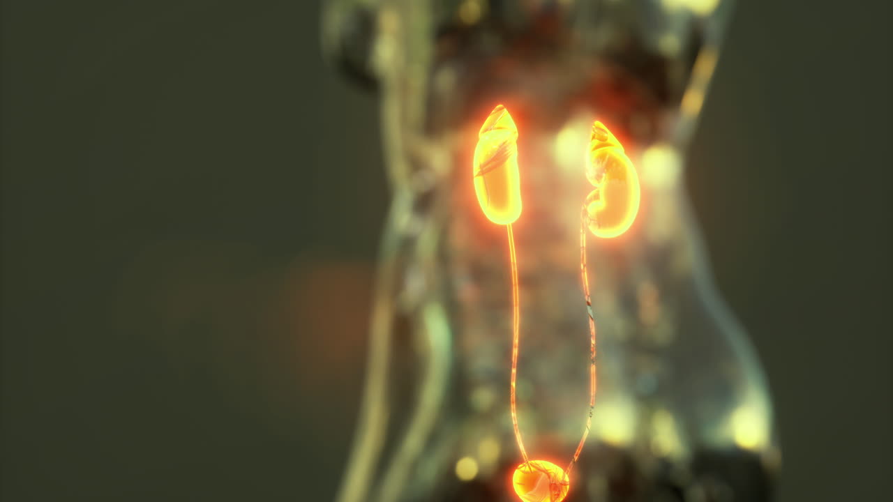 Illustration of human kidney anatomy showcasing vital structures clearly