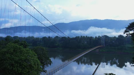 god's own country rivers and hanging bridge misty morning vibes kerala injathotti hanging bridge