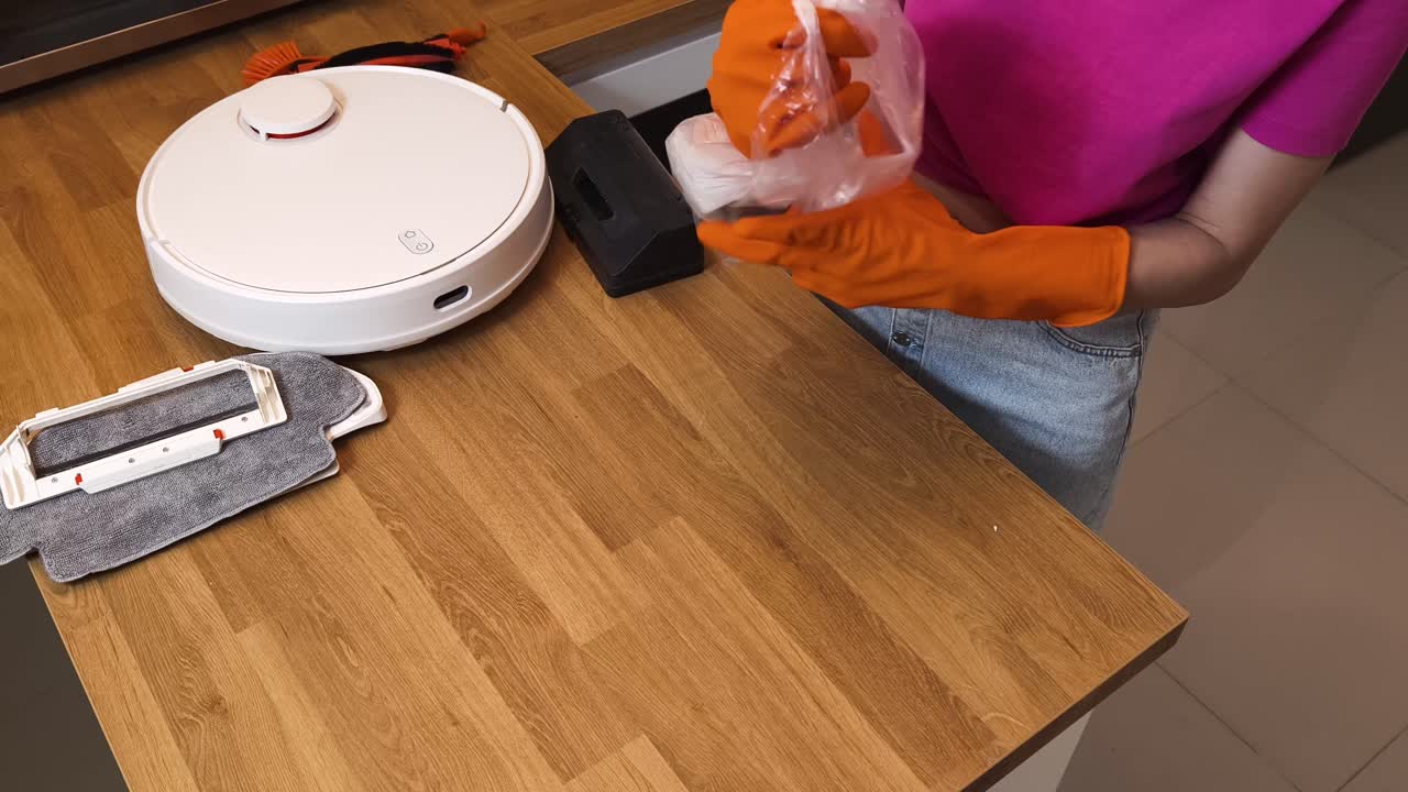 Cleaning a Robot Vacuum Cleaner