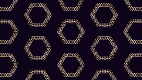 Hexagonal-grid-geometric-black-and-blue-pattern-design