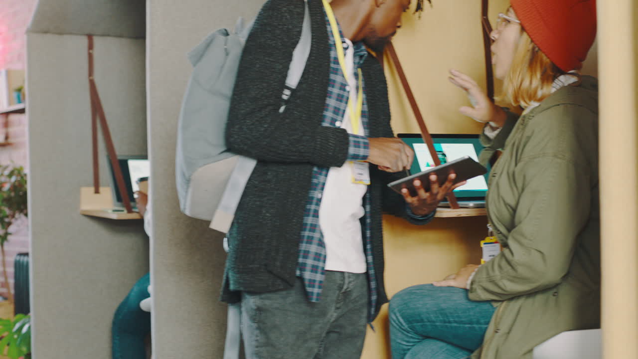 Cubicle, creative and design with young business