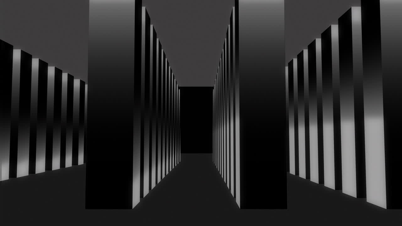 abstracto corredor en blanco y negro