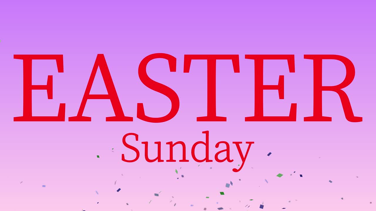 부활절 일요일 이벤트 텍스트 애니메이션 모션 그래픽