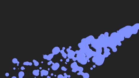 líquido azul abstracto y manchas de salpicaduras