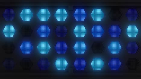 abstract futuristic led hexagonal display