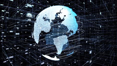red global de internet en línea y concepto de internet de las cosas