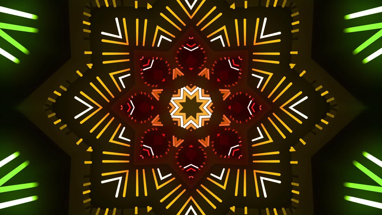 Spettacolo di Luci Mandala Neon Astratto