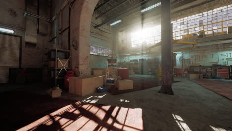 abandoned warehouse interior