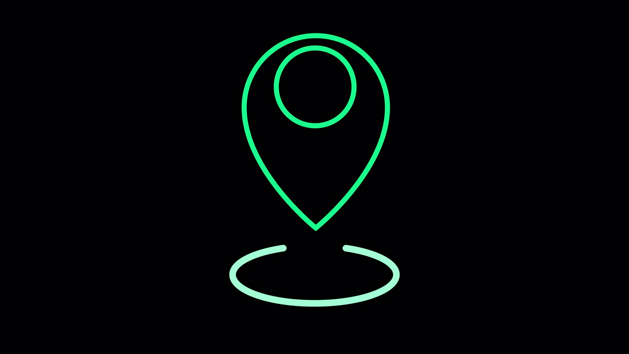 Outline Pinpoint Location Map Icon Pulse Animation