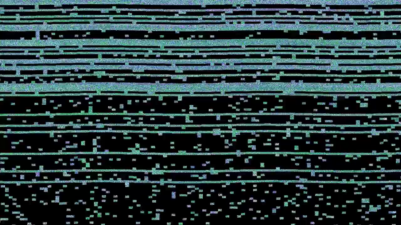 Effetto glitch digitale con linee orizzontali e rumore