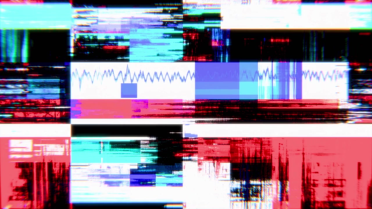 Colorful Digital Glitch Abstract Screen Error Background Texture