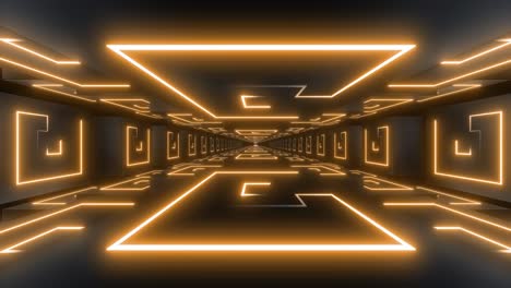 neon glowing tunnel 3d visualization