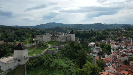 this castle towers over tešanj, a small town in the north of bosnia and herzegovina