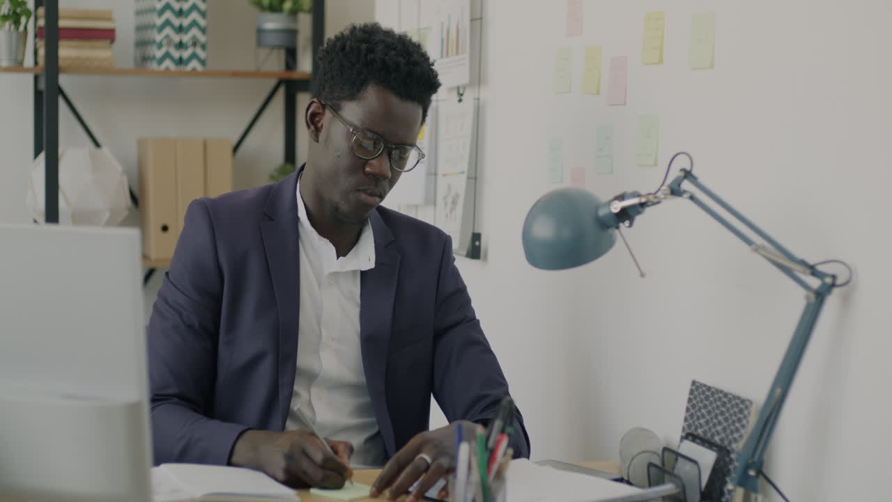 Businessman Working in Office
