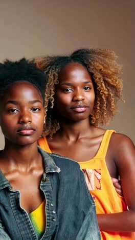 two young women portrait