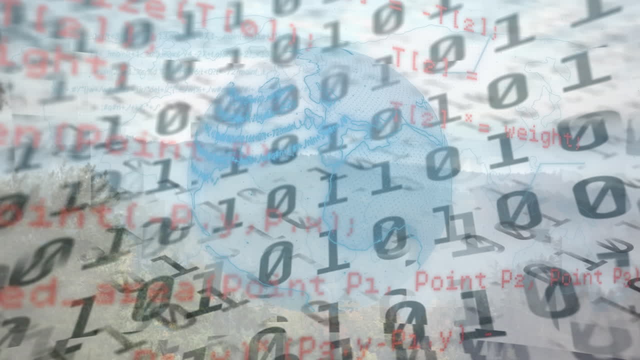 animation du globe sur le traitement des données