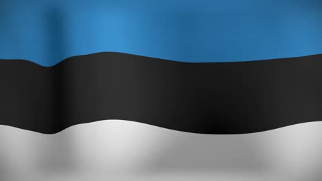 Animación-De-La-Bandera-De-Estonia-En-Movimiento-Ondeando.