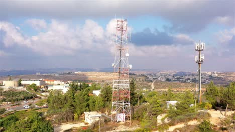 telecommunication tower in a hilly area