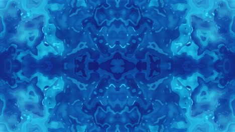 Abstrakter-Turbulenter-Blauer-Fraktaler-Hintergrund-Mit-Symmetrischen-Konzentrischen-Wirbelmustern---Flüssigkeitseffekte-Mit-Faszinierenden-Kaleidoskopischen-Formen-Und-Hypnotischer-Pulsierender-Bewegung