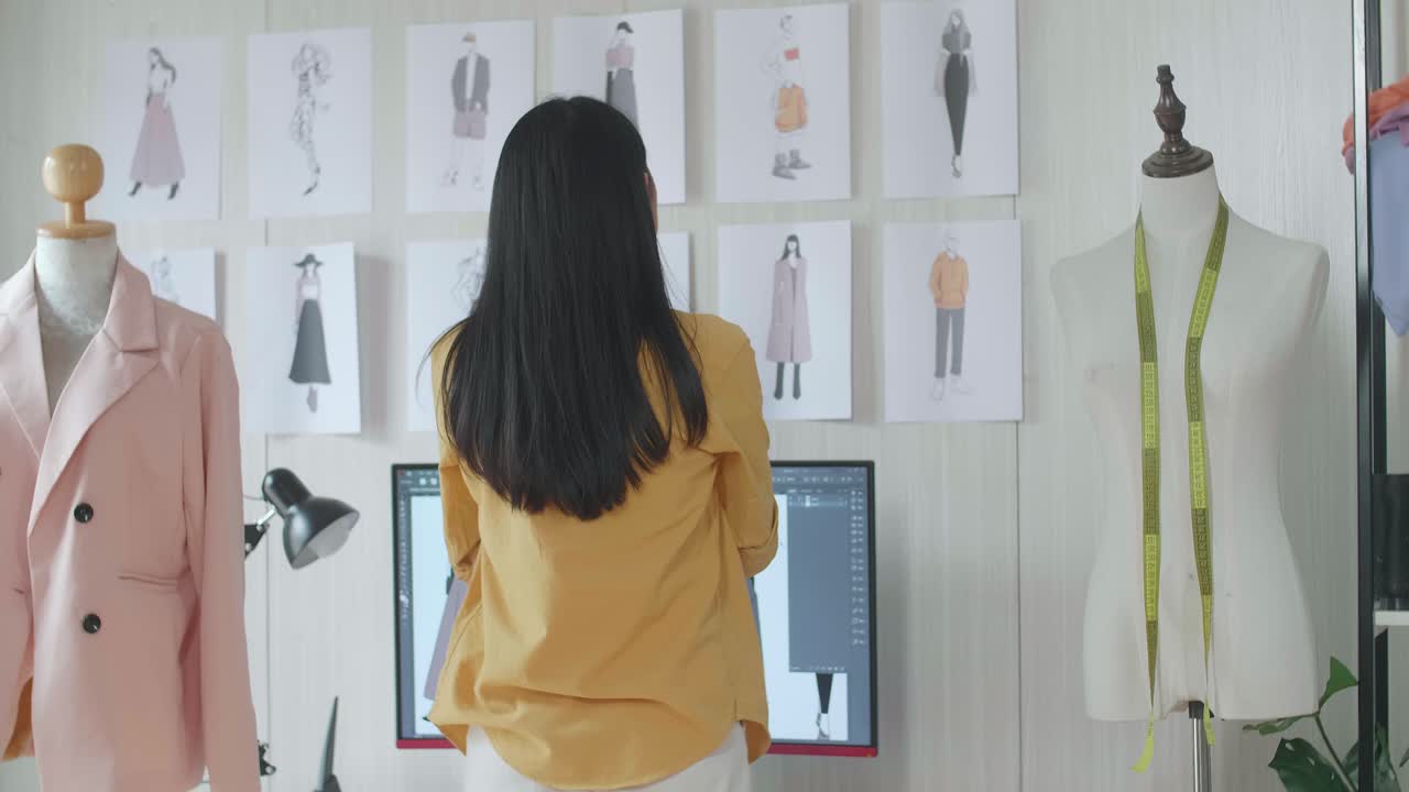 일 하는 패션 디자이너