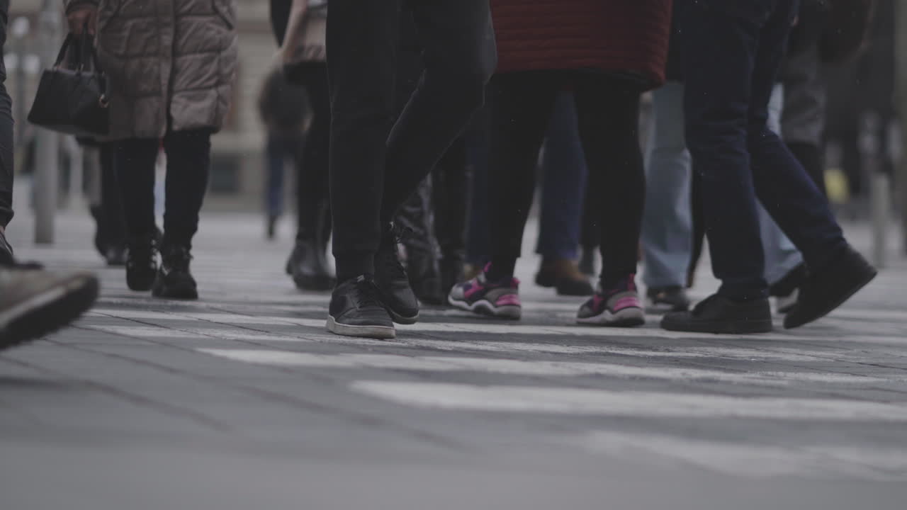 Crowd Crossing a Street