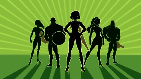 el equipo de superhéroes.