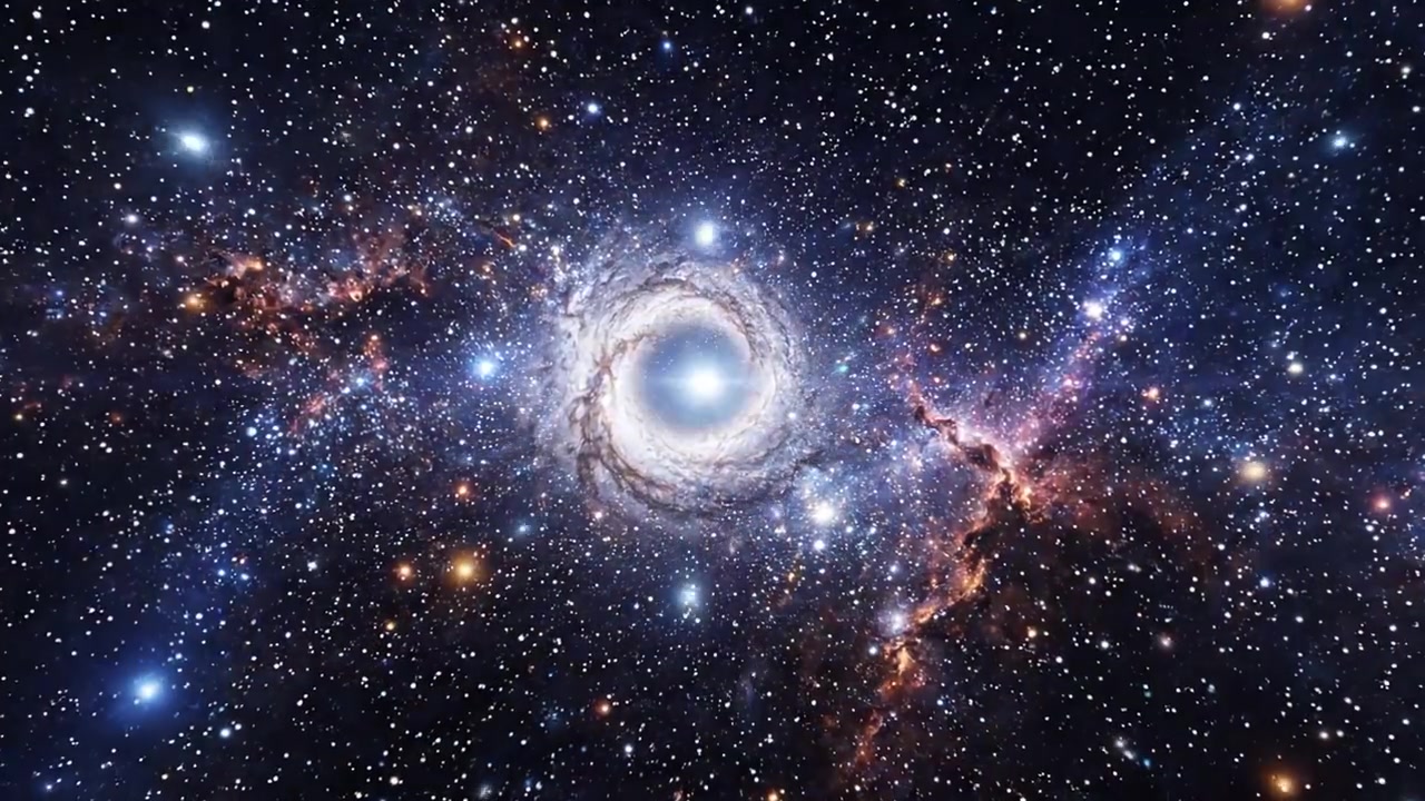 Exploring the Cosmic Abyss: A Journey Through Space and Time as We Encounter the Mysterious Black Hole and Its Surrounding Cosmic Tapestry of Stars and Galaxies