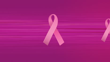 animación de la cinta rosa sobre un fondo rosa