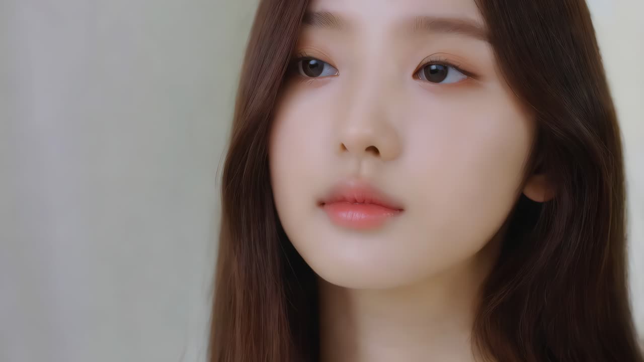 젊은 여성의 근접 초상화