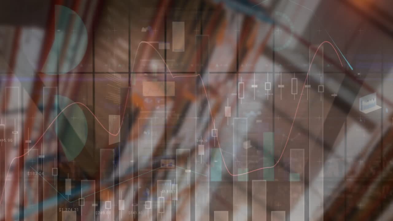 창고를 통해 재무 데이터 처리의 애니메이션