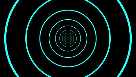 Endless movement to the center of the tunnel, consisting of color changing rings