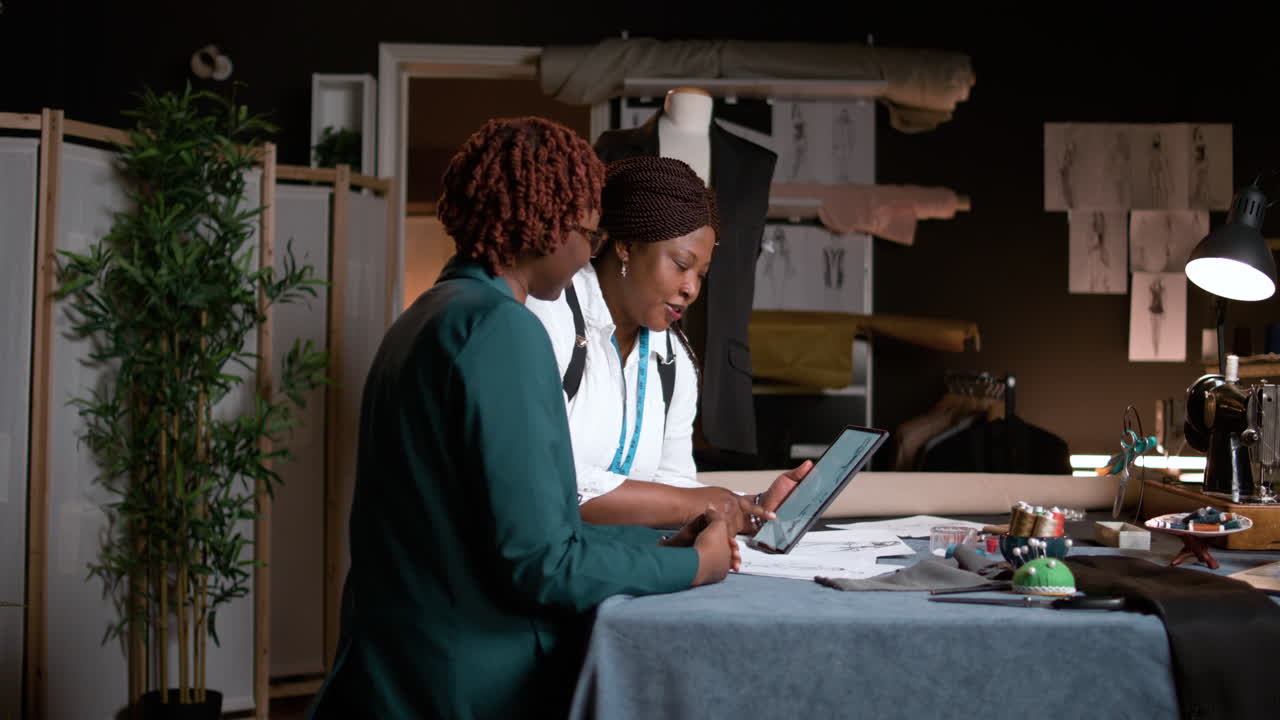 Black women in the tailor shop