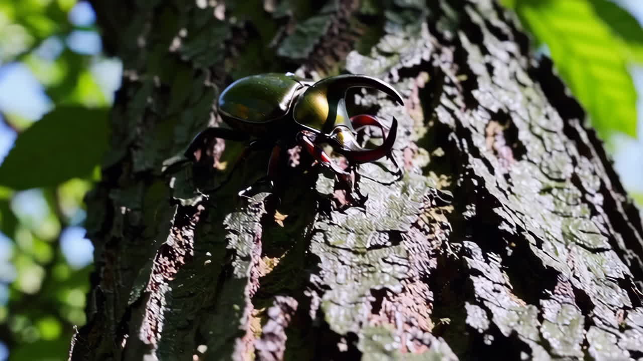 나무 줄기 에 있는 비 정벌레