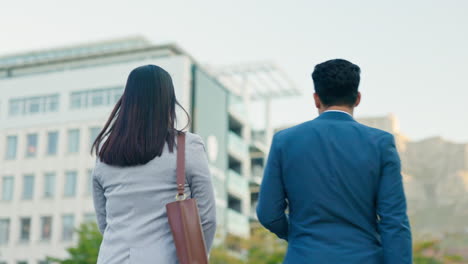 business people, back and lawyers walking in city