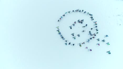 skiers on snow - a winter wonderland