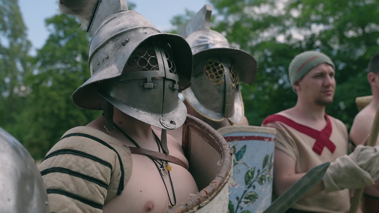 Roman Gladiators in Reenactment