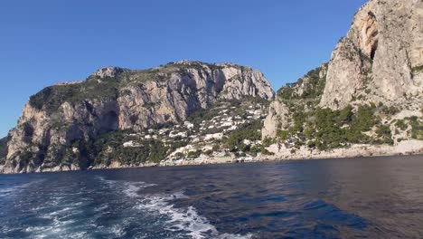 capri island on a beautiful day in italy