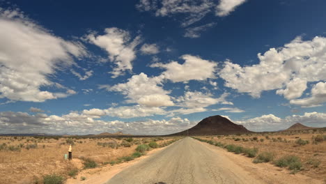 driving through the mojave desert - driver point of view hyper lapse