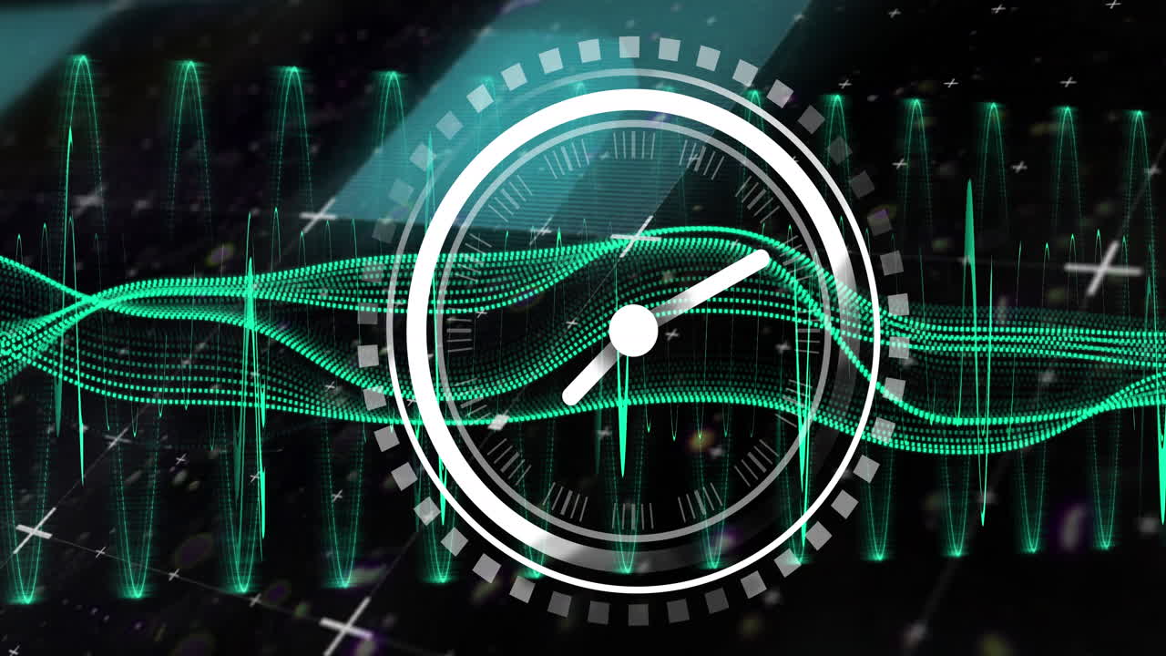 연결을 통해 시계 및 데이터 처리의 애니메이션