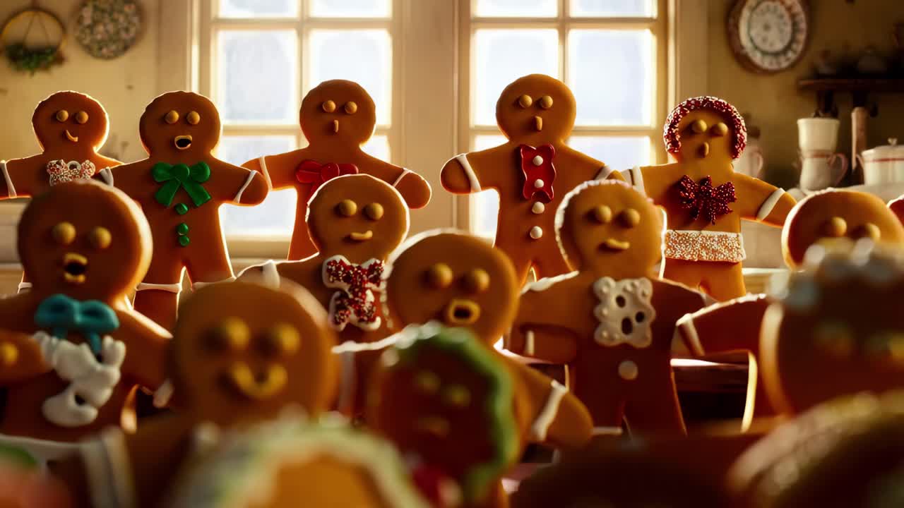 Esposizione di omini di pan di zenzero