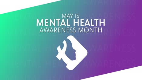 may is mental health awareness month. hd, 4k footage. motion design holiday animation. loop video.