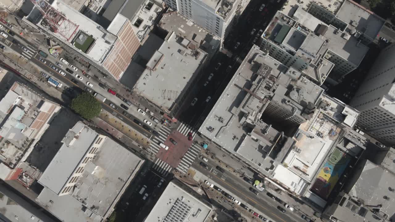 Aerial view of Downtown Los Angeles Rooftops