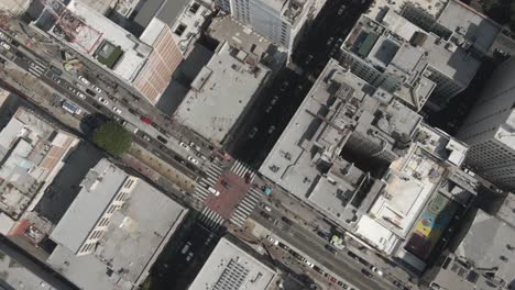 aerial view of downtown los angeles rooftops