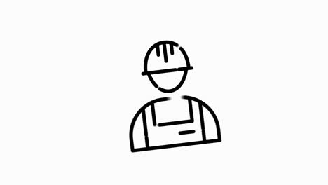 icono de línea de construcción de para conceptos modernos, web y aplicaciones en fondo blanco. gráfico de movimiento.