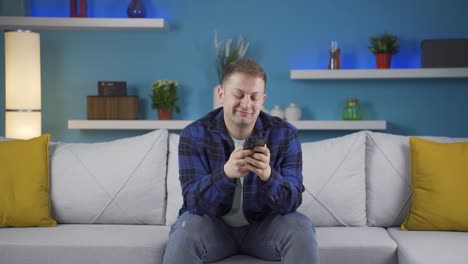 the man on the phone.