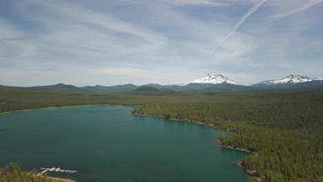 lava lake and little lava lake in central oregon at the cascade lakes highway.
