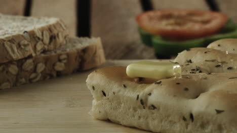 Timelapse-De-Queso-Derritiéndose-En-Pan